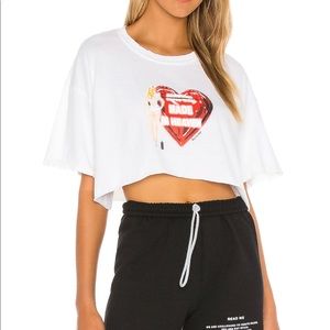 Cropped white boys lie tee